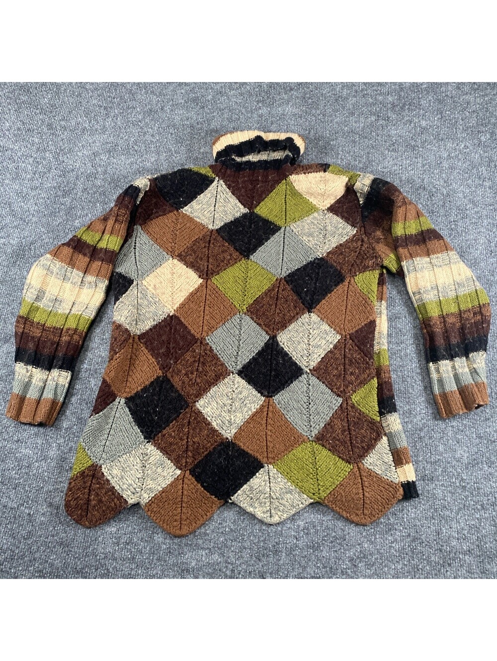 Crossing Pointe Womens Sz S Wool Blend Chunky Knit Turtleneck Sweater 80s 90s Ah